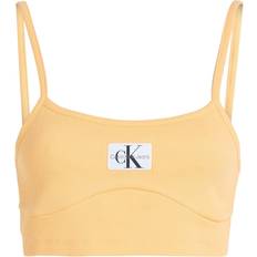 Calvin Klein Orange Bras Calvin Klein Ribbed Jersey Bralette Top ORANGE