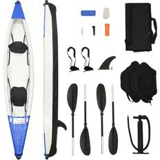 Blu Set di kayak vidaXL Kayak Gonfiabile Blu 424x81x31 in Poliestere