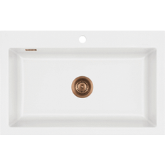 Diskbänk 80 cm Lavabo Mera 80 Keramik Køkkenvask 80 x 51 cm Matt Vit