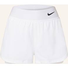 Dam - Tennis - Vita Shorts Nike court Dri-fit Advantage Women's Tenniskläder White/Black