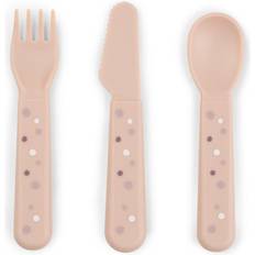 Done by Deer Children's Cutlery Done By Deer Happy Spots Foodies Three-Piece Cutlery Set