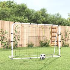 vidaXL Fußballtor Mit Netz Weiß & Schwarz 184x61x123 Stahl & Pe