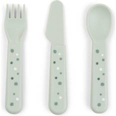 Done by Deer Children's Cutlery Done By Deer Happy Spots Foodies Three-Piece Cutlery Set