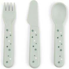 Done by Deer Foodie Besteck Set Happy Dots Grün