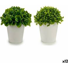 Resina Plantas Artificiales Ibergarden Decorativa Plástico 13 x 17 x 13 cm (12 Unidades) Planta Artificial