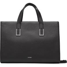 Calvin Klein Black Totes & Shopping Bags Calvin Klein Elegant Black Two-Handled Handbag - Black