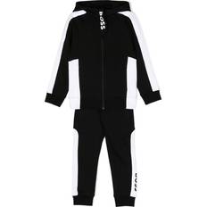 HUGO BOSS Tracksuits Children's Clothing HUGO BOSS Kidswear logo-print zip-up tracksuit set kids Cotton/Polyester Black