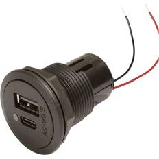 Boot- en autoluidsprekers Procare ProCar 67341501 Power USB-C Dubbele Stekkerdoos 12 of 24 V