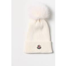 Moncler Accessoires Moncler Enfant Beanie aus Schurwolle Weiß