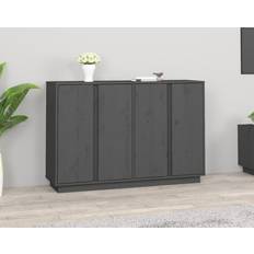 vidaXL 120x35x80 massivt fyrretræ Skænk