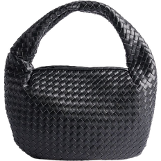 NA-KD Woven Rounded Shoulder Bag - Black