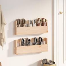 Pines Hallway Furniture & Accessories vidaXL Wall-mounted Racks 2 pcs 59 x 9 x 23 cm Shoe Rack