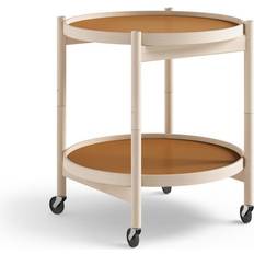 Orange Brickbord Brdr. Krüger Bølling Tray Table Model 50 Rullbord Clay Brickbord