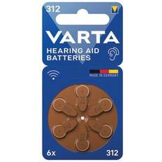 Varta Batteries Batteries & Chargers Varta Hearing Aid Batteries 312 Pack of 6 24607101416