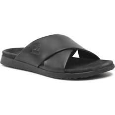 Herre - Snøring Tøfler & Sandaler Kamik Marty Men's Leather Slide Sandals, 13, Black