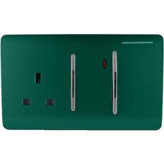 Green Electrical Outlets & Switches Trendi Switch 45Amp Cooker and Socket in Dark Green