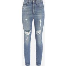 XXL Jeans Dolce & Gabbana Distressed high-rise skinny jeans blue