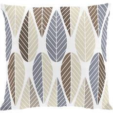 Arvidssons Textil Blader, grafiskt retro Kuddöverdrag Brun, Svart, Grå, Beige, Rosa