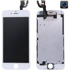 Lcd skärm iphone 6 24.se iPhone 6 LCD Touch Display Skärm med kamera och ram Vit färg