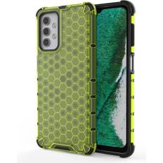 Samsung Galaxy A32 Mobiletuier Hurtel Honeycomb Pansret Etui Med Gelramme Samsung Galaxy A32 5G Grøn