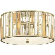 Beige Ceiling Flush Lights Elstead Lighting Gemma 3 Mount Ceiling Flush Light