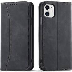 Hurtel iPhone 12 Plånboksfodral Magnet Fancy Svart