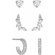 Sterling 925 Cubic Zirconia Climber Earrings Pack of
