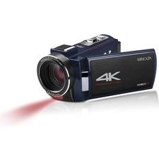 Camcorders Minolta MN4K25NV 4K Ultra HD 30 MP Night Vision Camcorder Blue