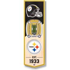 YouTheFan Pittsburgh Steelers 6'' x 19'' 3D StadiumView Banner