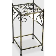 Indoor Plant Stands Ore International 20.67' Medium Lattice Square Cast Iron Plant Stand