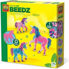 Perler på tilbud SES Creative Strygeperler Enhjørning Green Beedz