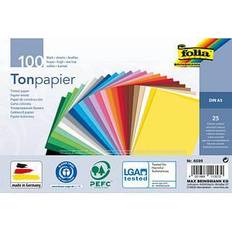 Seiden- & Krepppapier folia Tonpapier farbsortiert 130 g/qm 100 Blatt