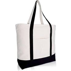 22" Heavy Duty Cotton Canvas Tote Bag Zippered