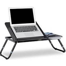 Laptop table wooden  bed  side storage tray