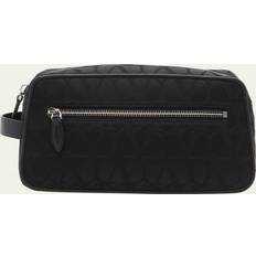 Men Toiletry Bags Valentino Garavani Men's Toile Iconographe Toiletry Bag NERO