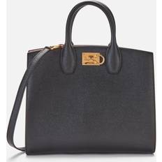 Ferragamo Studio Medium Uld Skuldertaske Uld - Sort