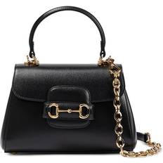 Gucci 1955 Horsebit Leather Top Handle Bag Black 01