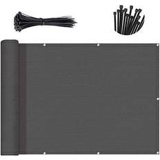 Gray Screenings GUARD 3'x16' Dark Balcony Deck Privacy Screen Fence Apartments Cover