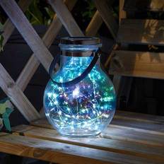 Réverbères Smart Garden Lampe Lanterne Solaire Opal En Verre Irisé Avec Filament De 50 Leds Réverbère