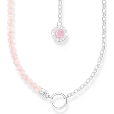 Thomas Sabo Charmista Pink Cold Enamel Rose Quartz Necklace KE2190-067-9