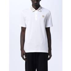 Versace Uomo Polos Versace Greca Polo Bianco Uomo - Men