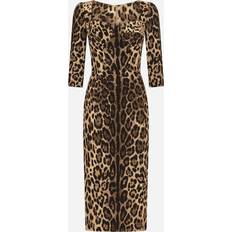 Donna - Rayon Vestiti Dolce & Gabbana Vestito Midi Leopard