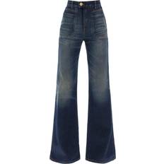 Balmain Dame Bukser & Shorts Balmain Flarede Denim Jeans - Blå
