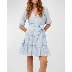 Veronica Beard Dewey Cotton Minidress - Blue