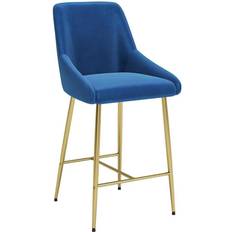 Blue Bar Stools Zuo Madelaine Collection 109379 Bar Stool