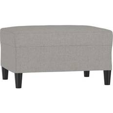 Polyester Fotpallar på rea vidaXL Ljusgrå 70x55x41 cm Tyg Fotpall