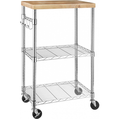 Amazon Basics 3-Tier Microwave Cart on Wheels 53 x 38 x 92 cm Trolley Table