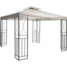 Charles Bentley 3m 3m Steel Art Cream Gazebo Party Fly Screen