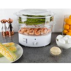 White Food Steamers ‎Trademark Global Vegetable Steamer Rice Cuisine