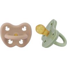 Naturgumminapp Tan Beige & Moss Green, 3-36 mån 2-pack